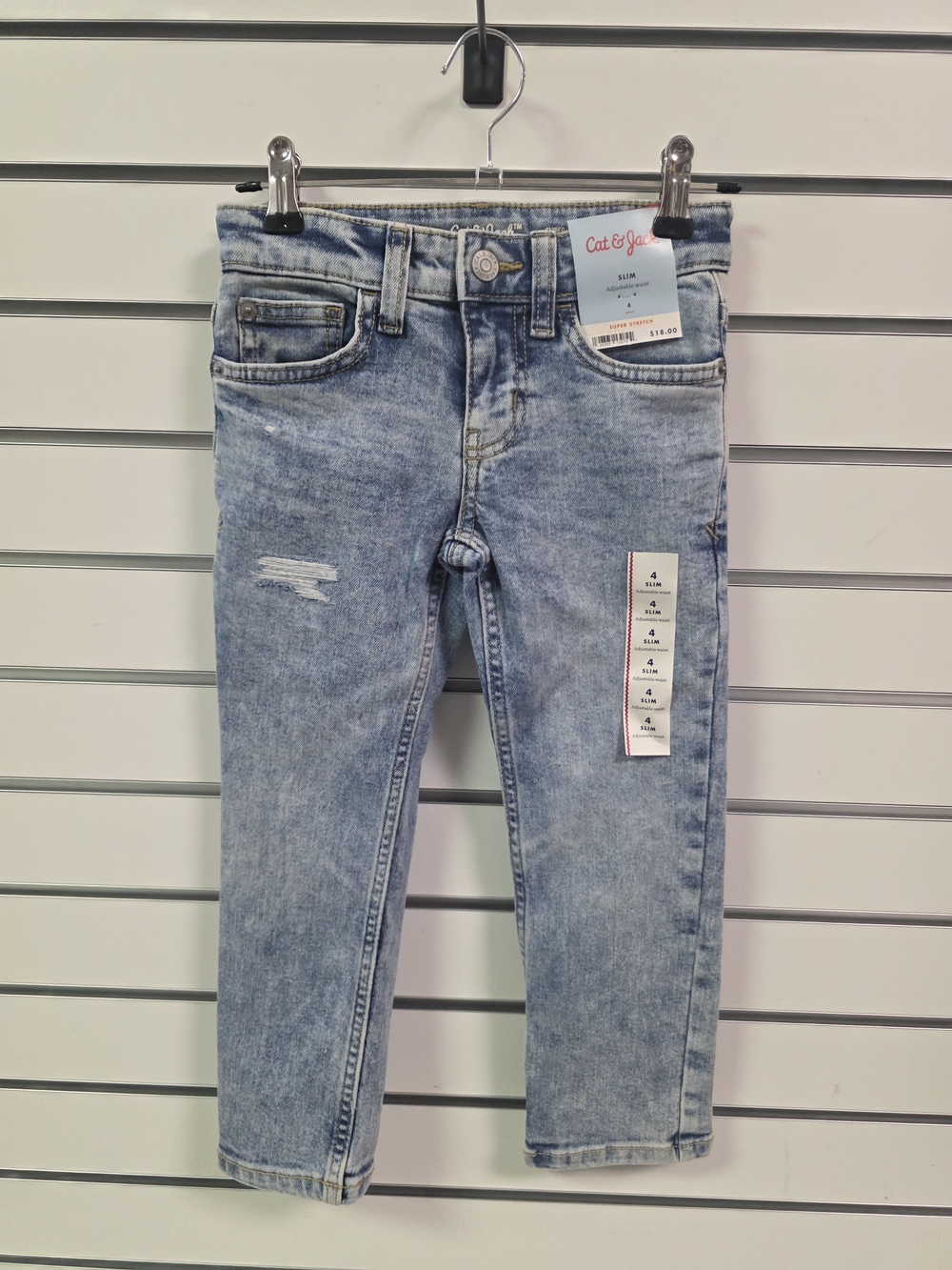 Cat & Jack Light Acid Wash Blue Denim Jeans for Kids